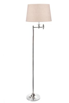 Macleay Floor Lamp Base Antique Silver