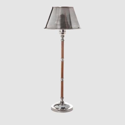 Delaware Table Lamp Antique Silverand Dark wood