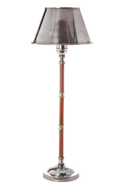 Delaware Table Lamp Antique Silverand Dark wood