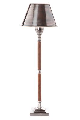 Nantucket Table Lamp Antique Silver and Dark Wood