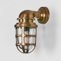 Porto Outdoor Wall Light Antique Brass