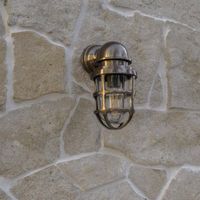 Porto Outdoor Wall Light Antique Brass