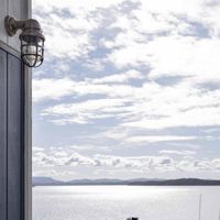 Porto Outdoor Wall Light Antique Brass