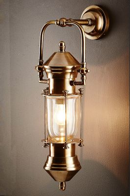 Lisbon Outdoor Wall Light Antique Brass