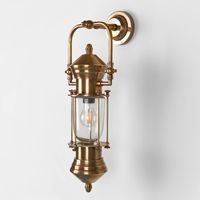 Lisbon Outdoor Wall Light Antique Brass