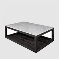 Denver Marble Coffee Table Black & White