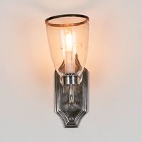 Westbrook Wall Light with Glass Shade Antique Silver