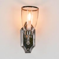 Westbrook Wall Light with Glass Shade Shiny Nickel