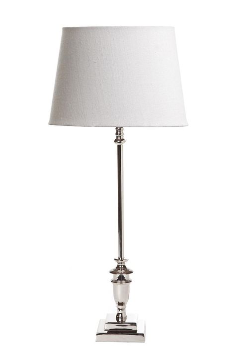 Lyon Candlestick Table Lamp Base Shiny Nickel- Base Only