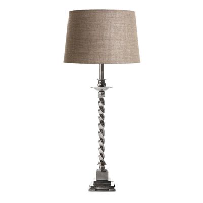 Roxbury Table Lamp Base Antique Silver