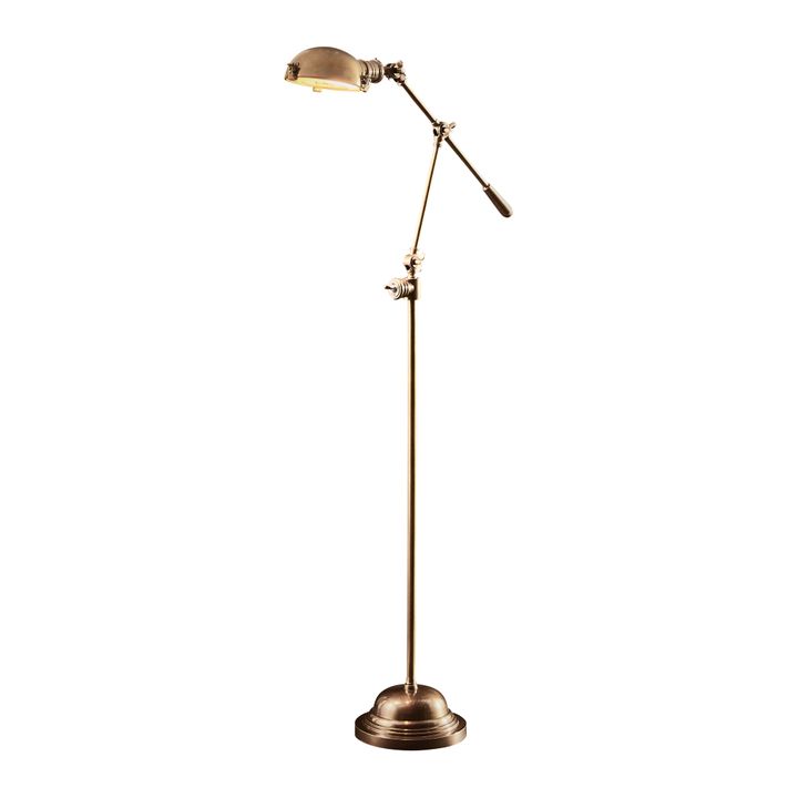 Royce Floor Lamp Antique Brass