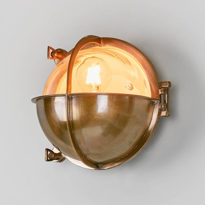 Vienna Outdoor Wall Light in Antique Brass