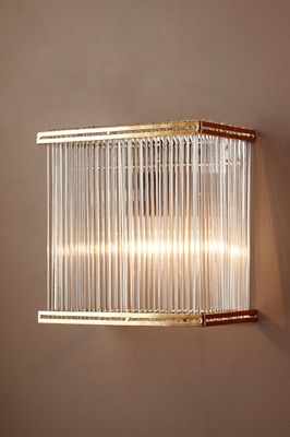 Verre Rectangular Wall Light Brass