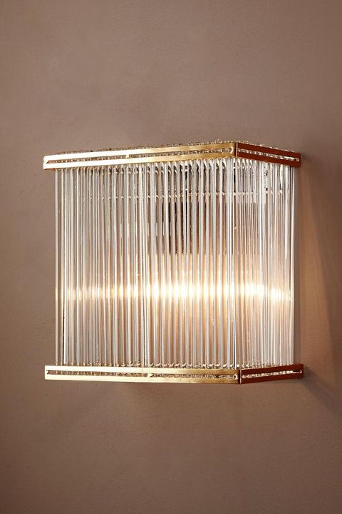 Verre Rectangular Wall Light Brass