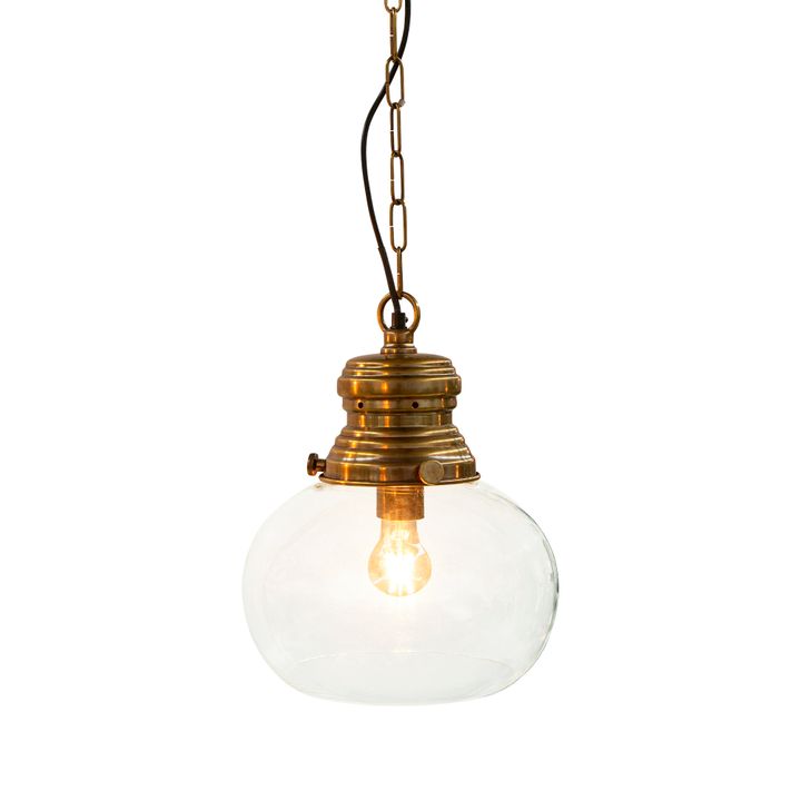 Paddington Ceiling Pendant Small Antique Brass