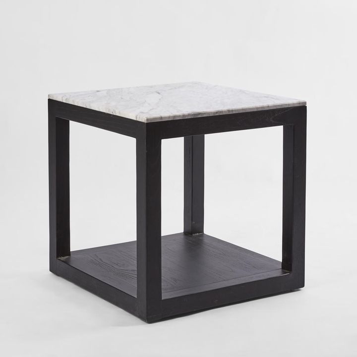 Denver Marble Side Table Black