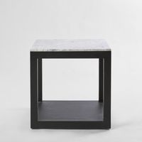 Denver Marble Side Table Black