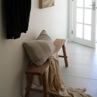 Long Recycled timber vintage Teak Bench