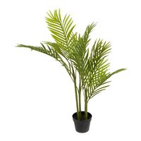 Mini Palm Tree Real Touch 4 Branches 15 Leaves in Pot 1m