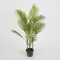 Mini Palm Tree Real Touch 4 Branches 15 Leaves in Pot 1m