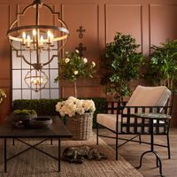 Hyatt Ceiling Pendant Extra Large Rust Brown and Silver Black