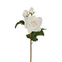 Olivia Bud Real Touch Rose Stem 53cm White