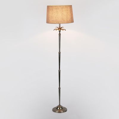 Casablanca Floor Lamp Base Antique Silver