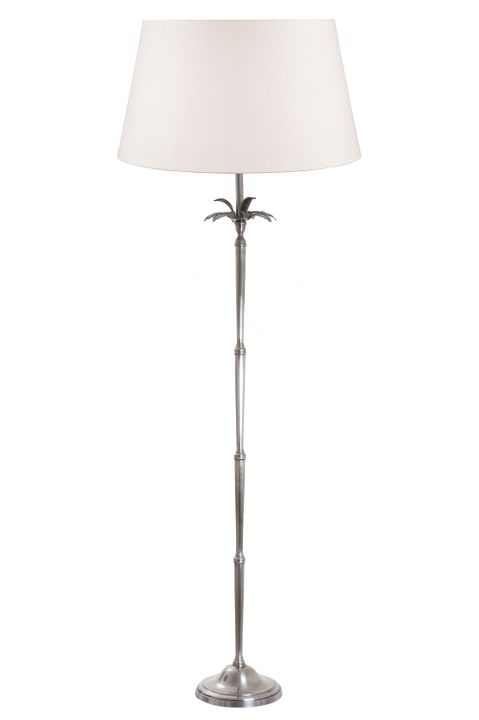 Casablanca Floor Lamp Base Antique Silver