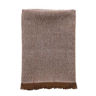 Tea Towel / Hand Towel Fringe Earth Brown