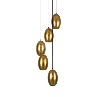 Constellation - Brass - Perforated 5 Balloon Pendant Light Cluster