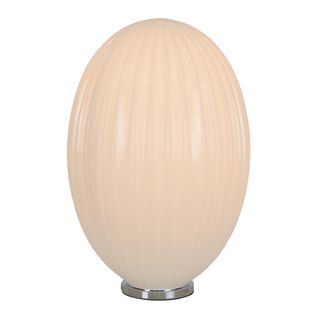 Costolette Medium Table - Opal White - Medium Ribbed Glass Pod Table Lamp