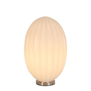 Costolette Small Table - Opal White - Small Ribbed Glass Pod Table Lamp