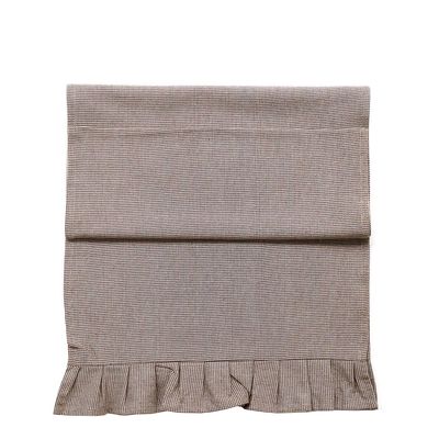 Check Table Runner Earth Brown