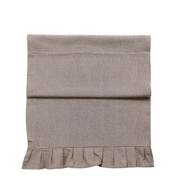 Check Table Runner Earth Brown