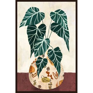 Alocasia Printed Canvas With Frame