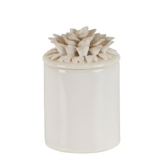 Lily Ceramic Jar Large White