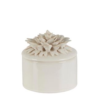 Lily Ceramic Jar Medium White