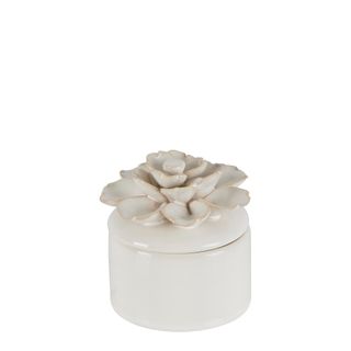 Lily Ceramic Jar Small White