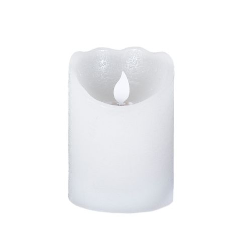 PRE-ORDER Battery Operated Wax Candle White 10cm