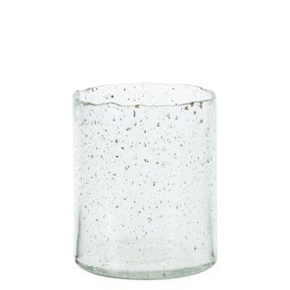 Dappled Pebble Glass Candle Holder Large