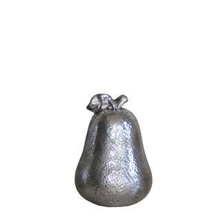 Silver Stoneware Pear Small