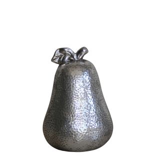 Silver Stoneware Pear Large
