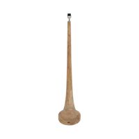 Lancia Large - Light Natural - Turned Wood Slender Floor Lamp