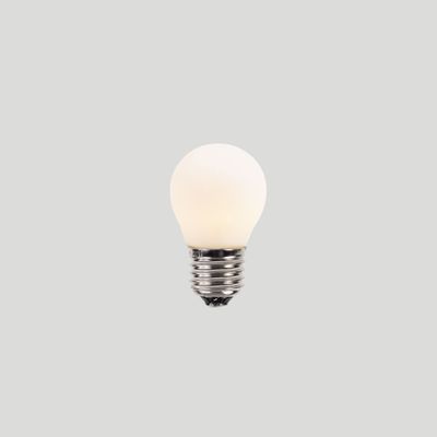 G45 Fancy Round E27 LED Filament - Porcelain Frosted - 3W E27 2700k