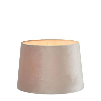 Velvet Drum Lamp Shade Medium Mist Grey