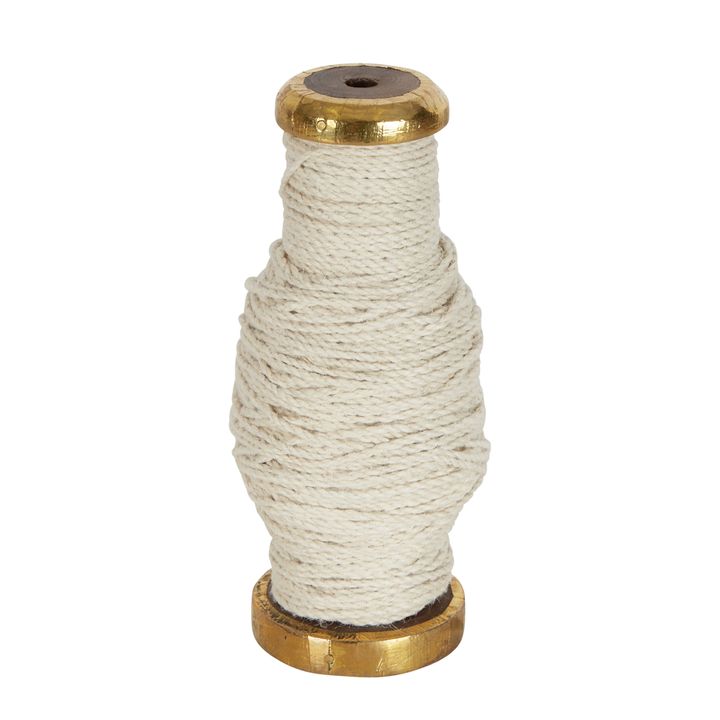 Jute Cord On Wooden Spool Cream 30m