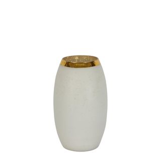 Moondance Glass Vase Short White
