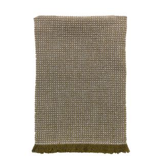 Tea Towel / Hand Towel Fringe Khaki Green