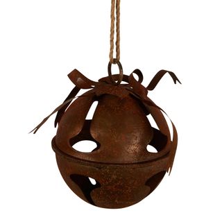 PRE-ORDER Rusty Hanging Jingle Bell With Bow Large
