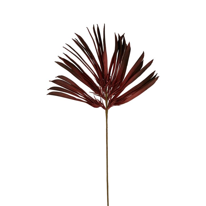 Ombre Fan Palm Leaf Stem Red